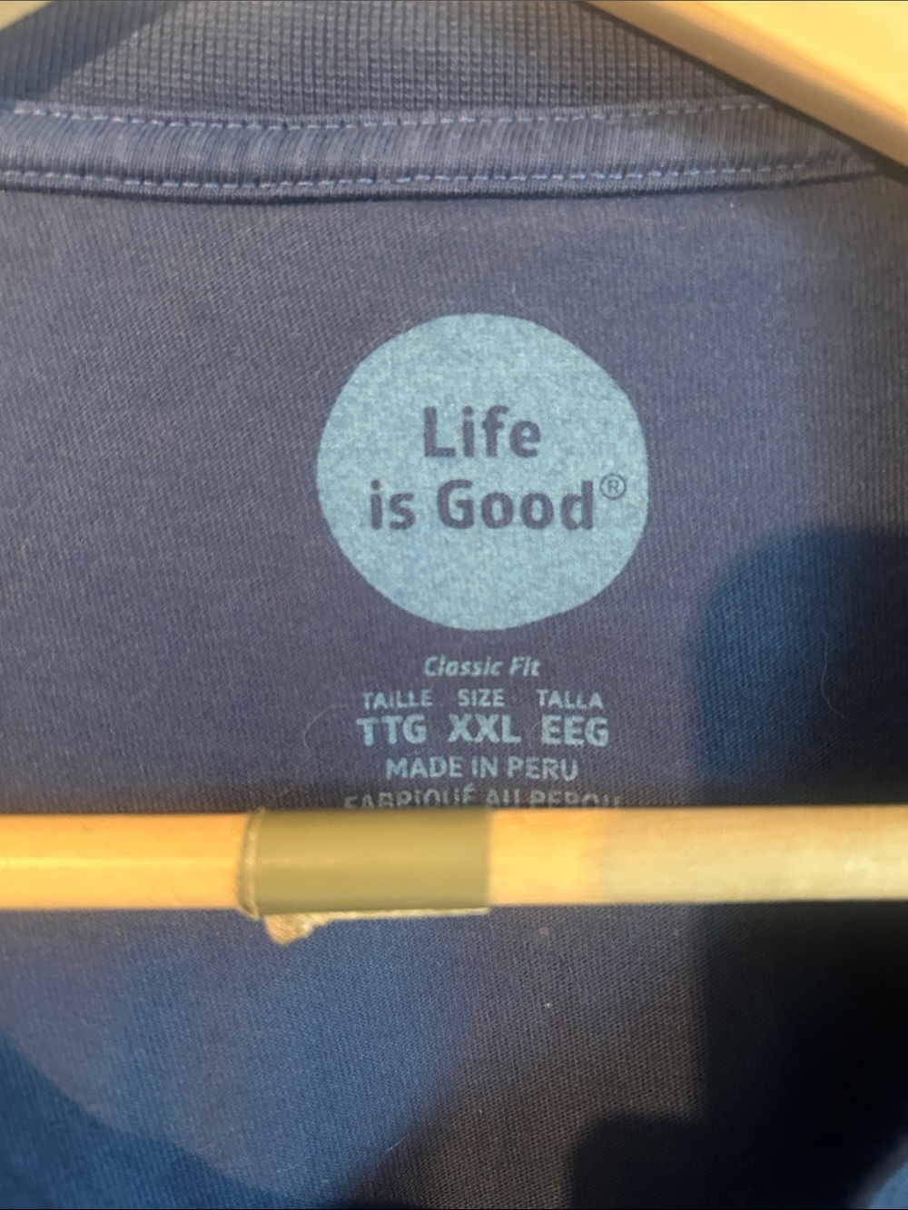Life is Good Men's Navy Long-Sleeve Graphic Sweater - Have An Ice Day XXL hockey - Picture 2 of 5